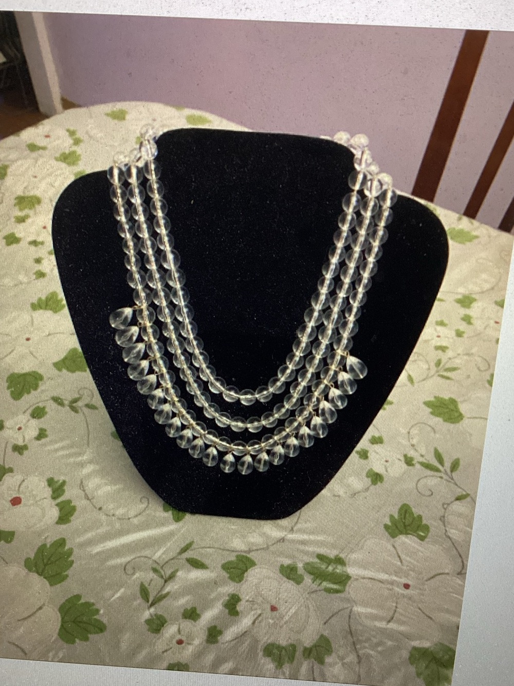 Neumann Marcus Clear Multi-Strand Beaded Necklace - Women Jewelry